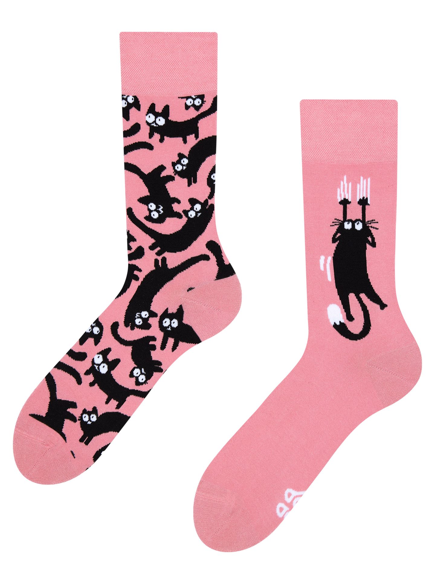 Lustige Socken Rosa Katzen
