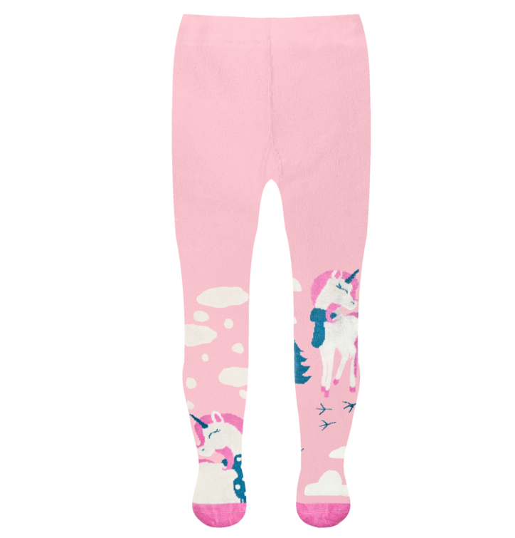 Dedoles Protišmykové detské pančušky Jednorožec so šálom Ružová