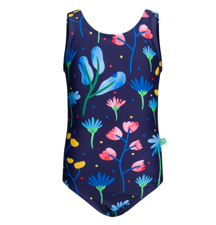 Dedoles  dievčenské plavky Akvarelové kvety Modrá