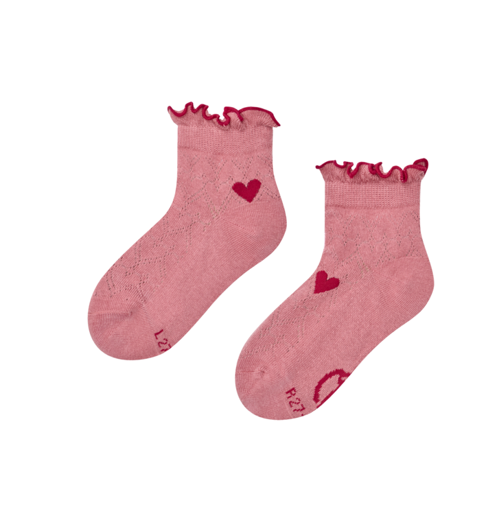 Dedoles Dievčenské Cutecore ponožky Červené srdce Ružová