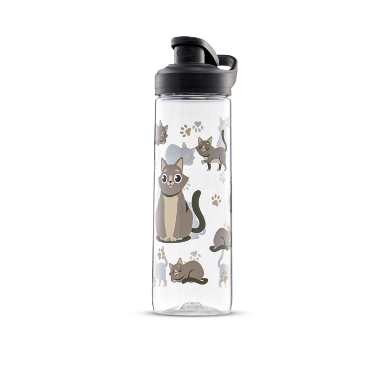 Levně Dedoles nápojová láhev Šedá kočka 700 ml