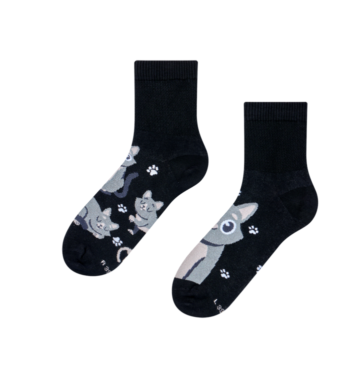 Dedoles Anti-Stress lýtkové ponožky Sivá mačka