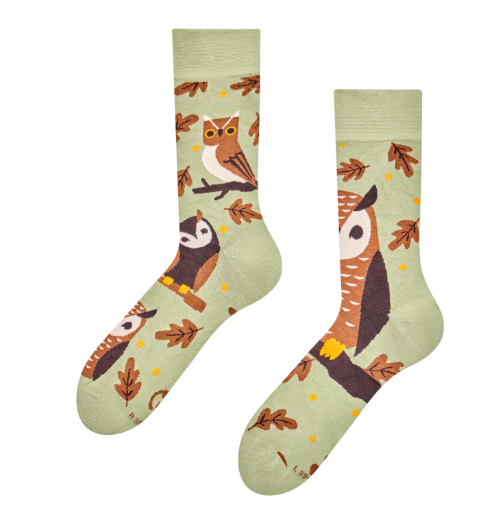 Dedoles  bambusové ponožky Hnedá sova Viacfarebná