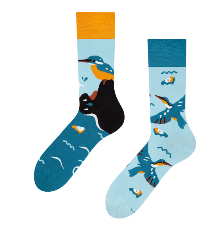 Dedoles  bambusové ponožky Vták rybárik Modrá