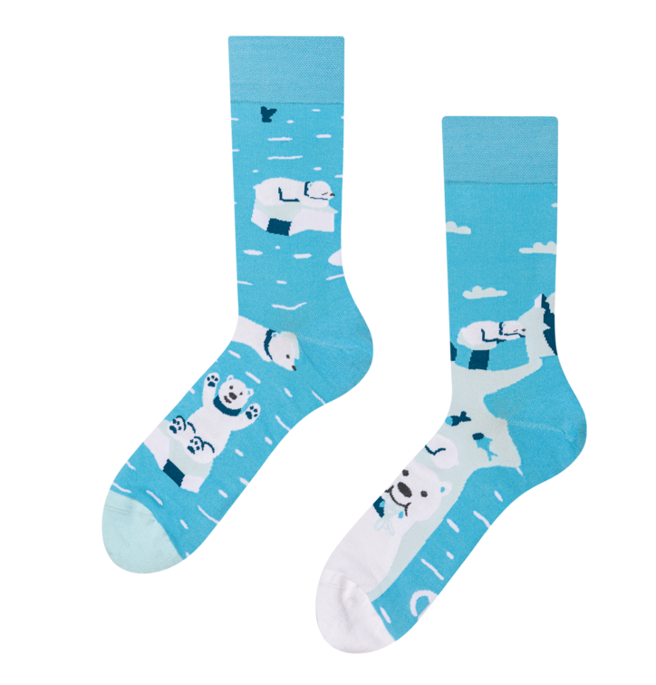 Dedoles  ponožky Ľadový medveď na rybačke Svetlomodrá