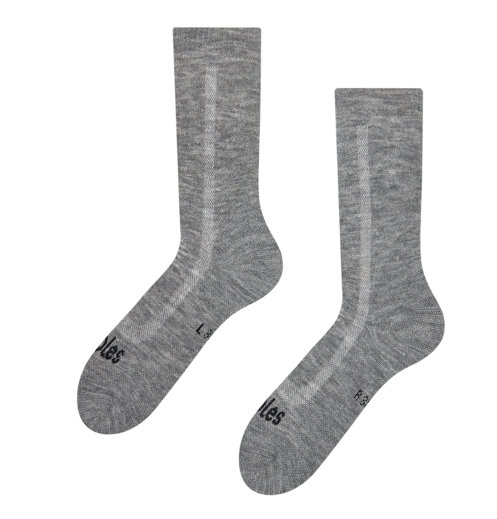 Dedoles Sivé merino ponožky s froté úpletom Šedá