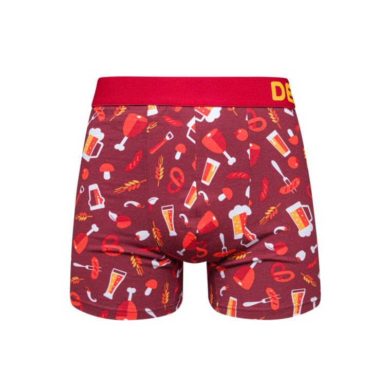 Dedoles Pánske boxerky Pivo a barbecue Oranžová