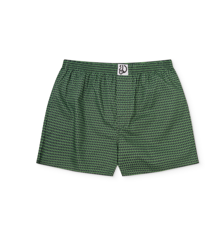 Dedoles Pastelovo zelené pánske vzorované trenky Zelená