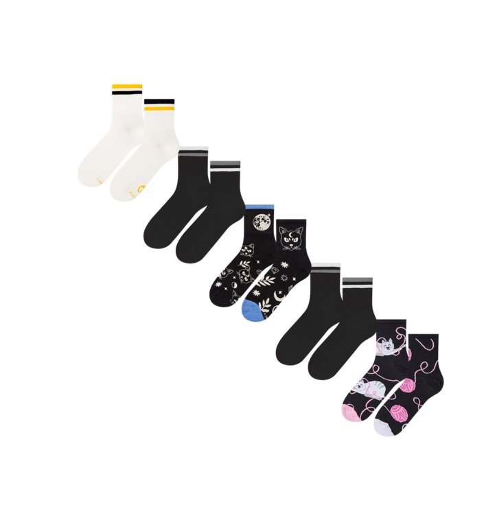 Dedoles Sada 5 párů lýtkových ponožek - Kočky