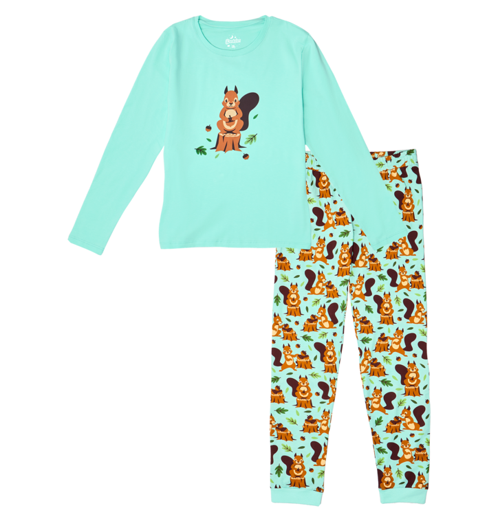 Dedoles  dámské pyžamo Veverička v lese Viacfarebná