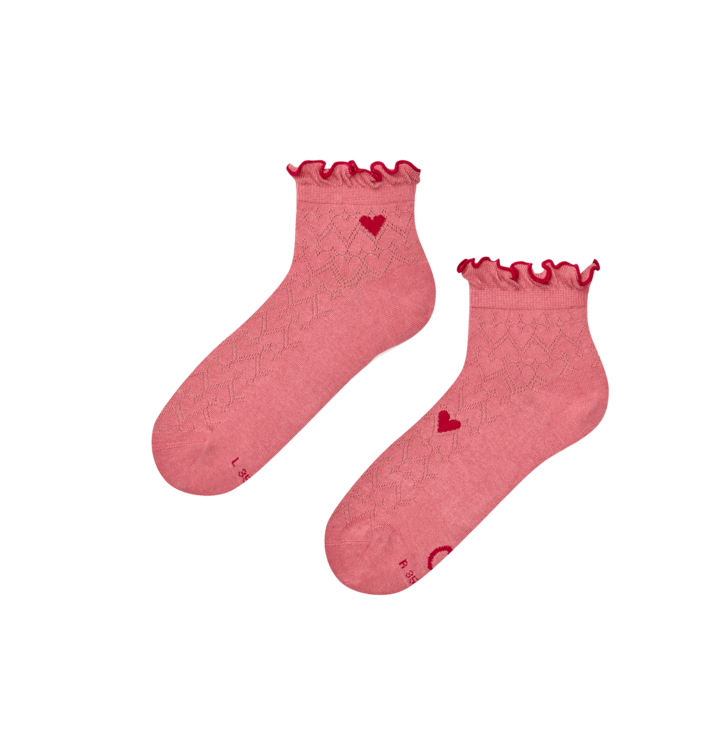 Dedoles Cutecore ponožky Červené srdce Ružová
