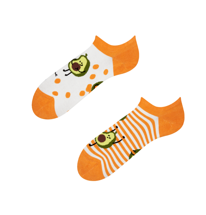 Dedoles  ponožky do tenisiek Vtipné avokádo Oranžová
