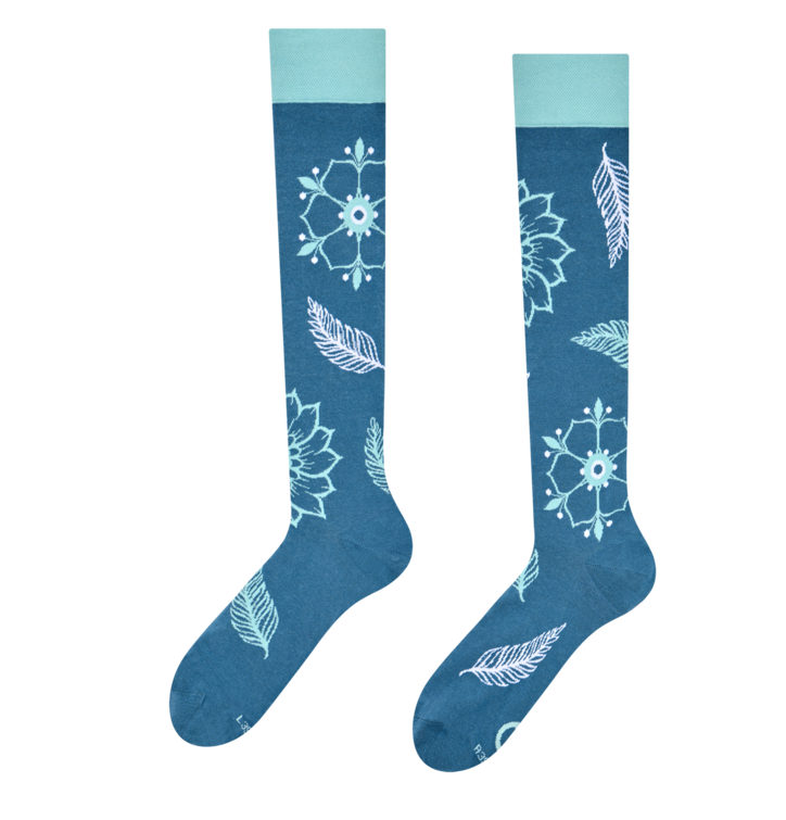 Dedoles  podkolienky Mandala a listy Tyrkysová