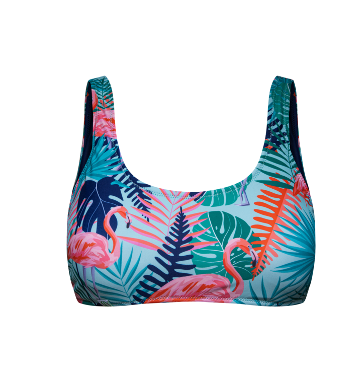 Dedoles  športový vrchný diel plaviek Divoký plameniak Modrá