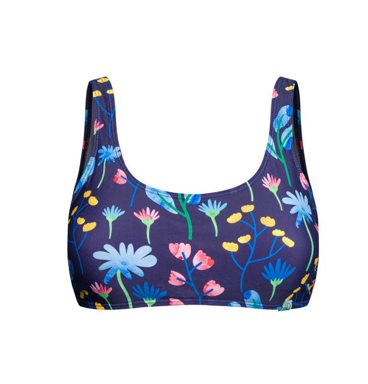 Dedoles  športový vrchný diel plaviek Akvarelové kvety Modrá