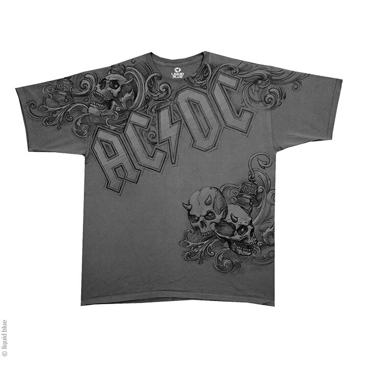 Grey Music Sport T Shirt Ac Dc Prowler Dedoles