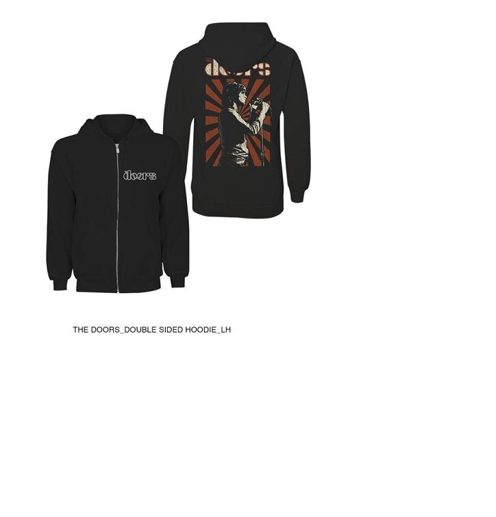 Sweatshirt Mit Reissverschluss Schwarz The Doors Lizard King