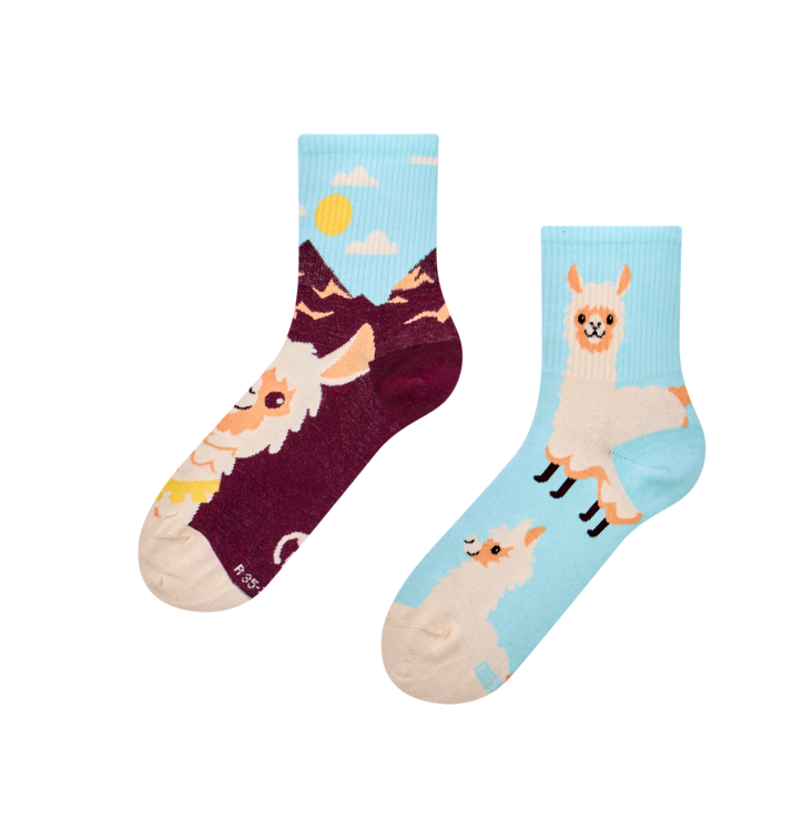 Wesołe skarpetki do łydek Alpaka