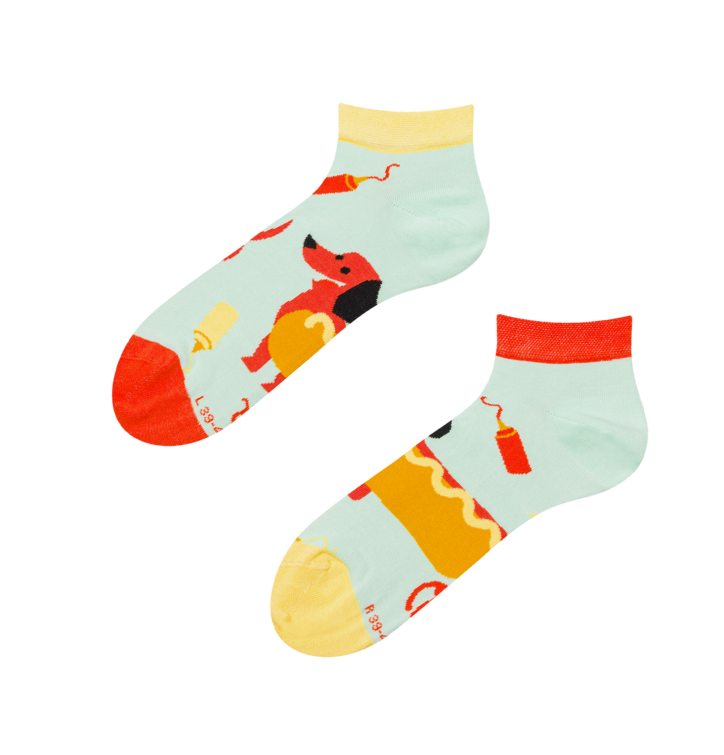 Wesołe skarpetki do kostki Hotdog