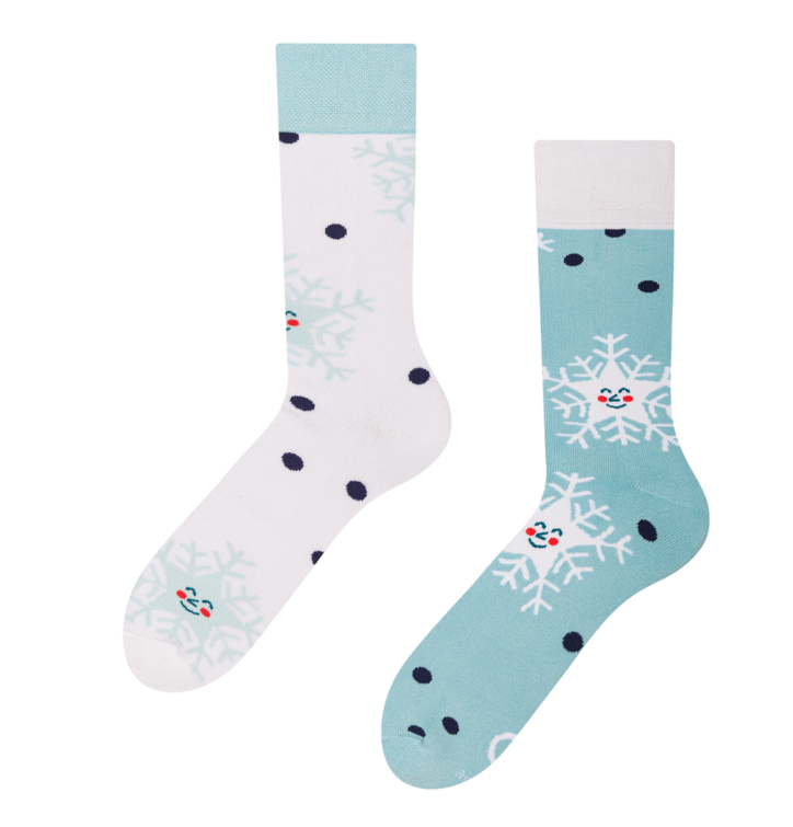 Wesołe i ciepłe skarpetki Wesołe płatki śniegu