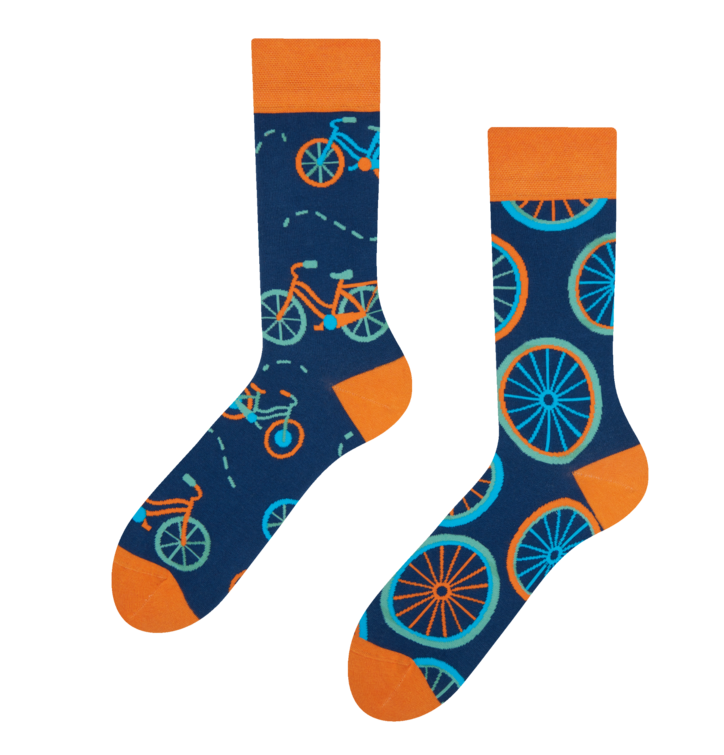 Wesołe skarpetki Pomarańczowy rower