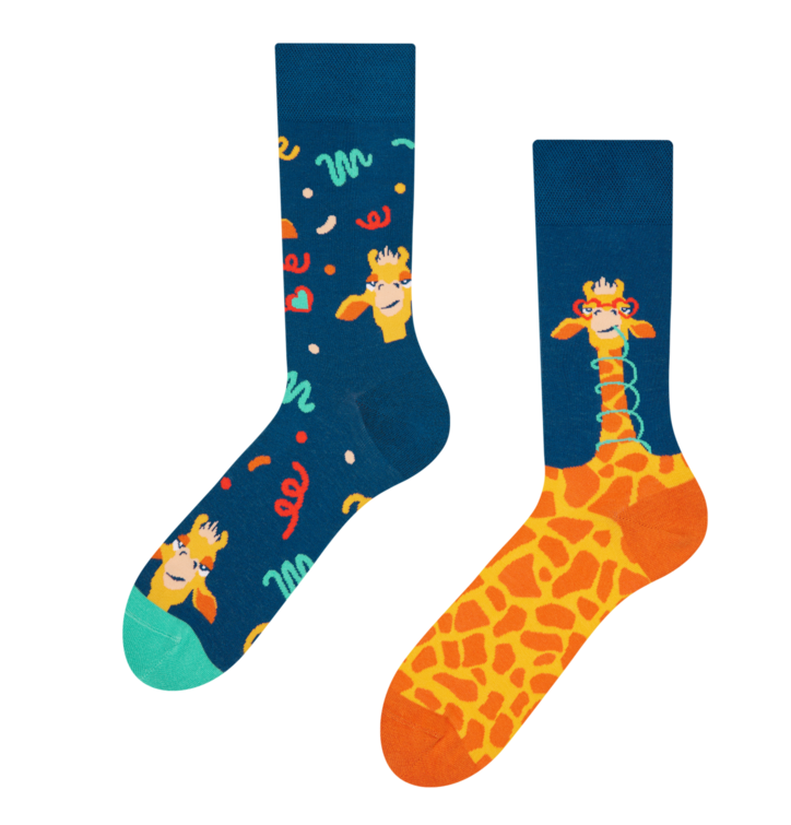 Wesołe skarpetki Zabawna żyrafa