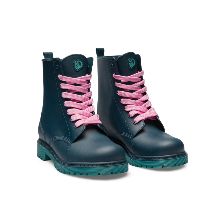 Szmaragdowoniebieskie kalosze damskie