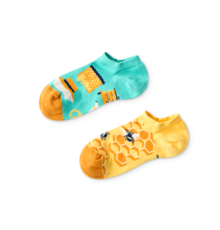 Wesołe skarpetki do sneakersów Pszczelarz