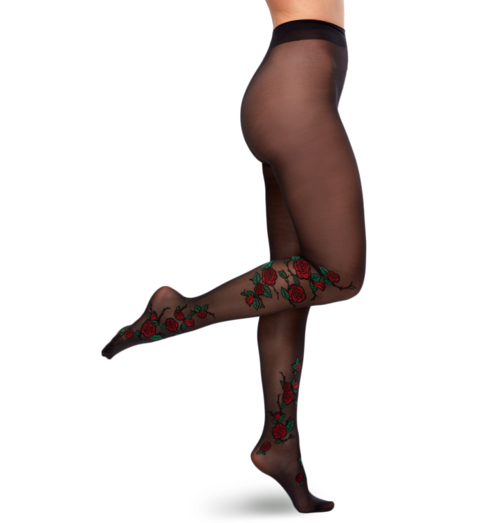 Wesołe rajstopy Czerwone róże