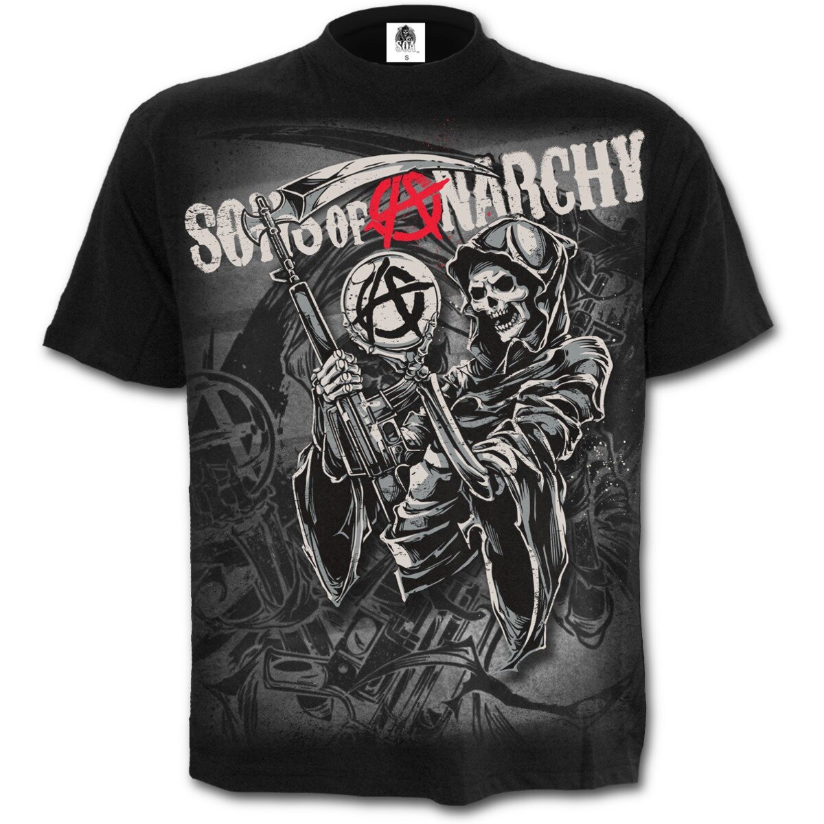 Tricou Cu Motiv Sons Of Anarchy Coasa Mortală Dedoles