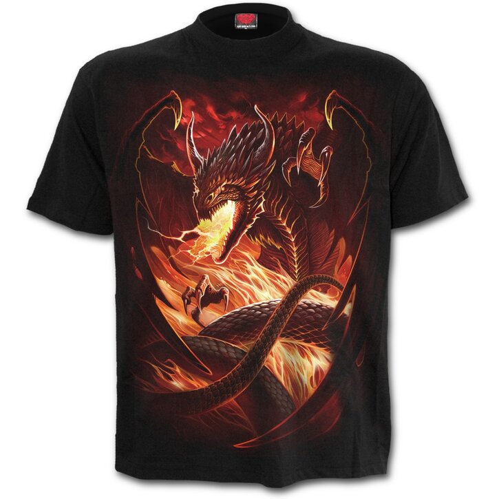 T Shirt Dragon In Fire Dedoles