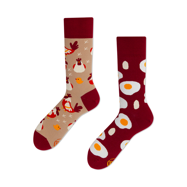 Egg and Chicken Many Mornings unisex Socken