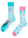 Vrolijke sokken Love flamingo's