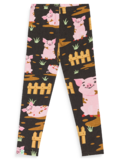 Kids' Cotton Leggings Pigs on the Farm