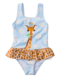 Bañador alegre de niña Linda jirafa