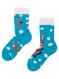 Veselé dětské ponožky Zajíček a kvítka
