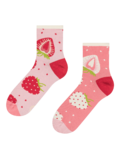 Vrolijke crew-sokken Zoete aardbeien