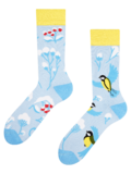 Vrolijke warme sokken Wintervogel