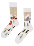Vesele tople čarape Zemlja snijega