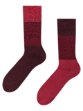 Warme Socken Kastanienbraun Dreifarbig