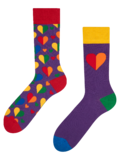 Vrolijke sokken Regenboog hartjes