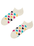 Socquettes rigolotes pour baskets Cœurs colorés
