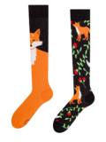 Knee High Socks Fox & Flowers