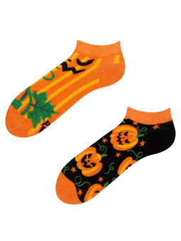 Veselé členkové ponožky Halloweenska tekvica