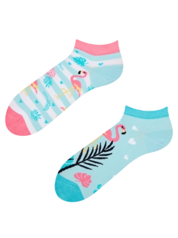 Socquettes rigolotes Flamants roses amoureux