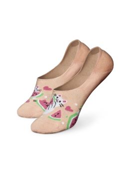Chaussettes invisibles rigolotes Chat pastèque