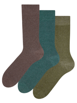 Recycled Cotton Socks 3-pack Hunter