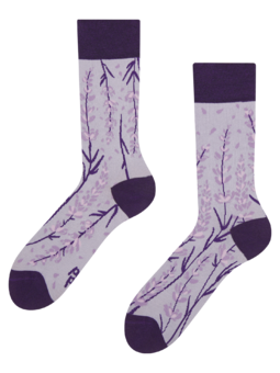 Chaussettes rigolotes en fibres de bambou Lavande