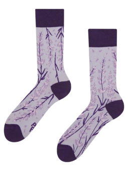 Chaussettes rigolotes en fibres de bambou Lavande