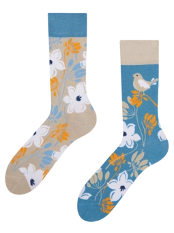 Chaussettes rigolotes en fibres de bambou Nature se réveille